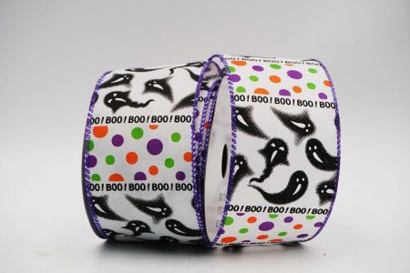 BOO Ghost Wired Ribbon_KF7074GC-1-34_white